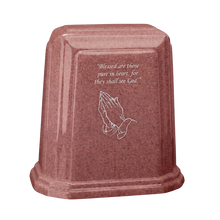 Tablet Millennium Cultured Granite Cremation Urn for Ashes - Rasp-Rose