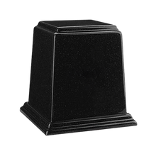 Temple Cultured Granite Cremation Urn for Ashes - Black