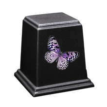Temple Cultured Granite Cremation Urn for Ashes - Charcoal
