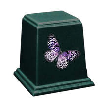 Temple Cultured Granite Cremation Urn for Ashes - Emerald Green