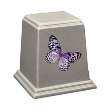 Temple Cultured Granite Cremation Urn for Ashes - Misty Grey