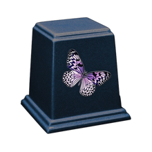 Temple Cultured Granite Cremation Urn for Ashes - Sapphire Blue