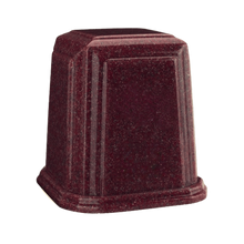 Temple Millennium Cultured Granite Cremation Urn for Ashes - Burgundy