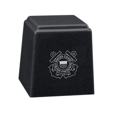 Temple Niche Cultured Granite Cremation Urn for Ashes - Charcoal