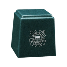 Temple Niche Cultured Granite Cremation Urn for Ashes - Emerald Green