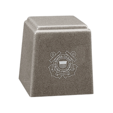 Temple Niche Cultured Granite Cremation Urn for Ashes - Misty Grey