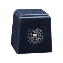 Temple Niche Cultured Granite Cremation Urn for Ashes - Sapphire Blue