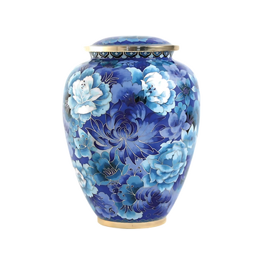 Elite Adult Blossom Blue Cloisonné Urn