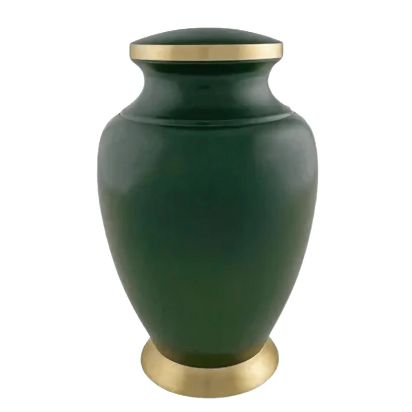 Eternal Roots Adult Dark Green Brass Urn High-Resolution Image