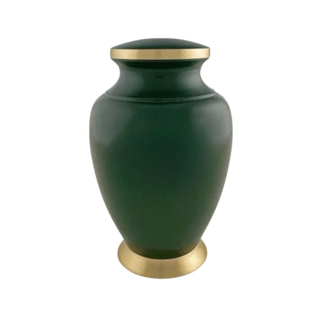 Eternal Roots Adult Dark Green Brass Urn