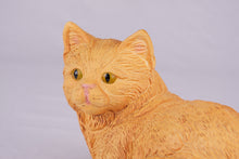 Orange Shorthair Cat Figurine Pet Urn