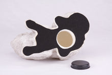 Gray Longhair Cat Figurine Pet Urn