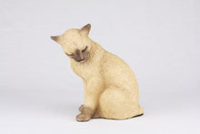 Cream and Chocolate Point Siamese Cat Figurine Pet Urn
