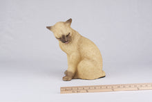 Cream and Chocolate Point Siamese Cat Figurine Pet Urn