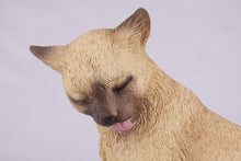 Cream and Chocolate Point Siamese Cat Figurine Pet Urn