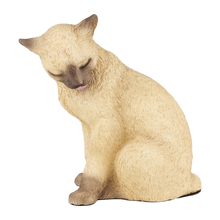 Cream and Chocolate Point Siamese Cat Figurine Pet Urn