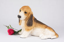 Tri-Color Basset Hound Figurine Extra Large Pet Urn