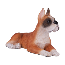 Fawn & White Coat Boxer with Ears Up Figurine Extra Large Pet Urn