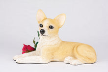 Fawn & White Chihuahua Figurine Extra Large Pet Urn