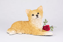 Fawn & White Long Coat Chihuahua Figurine Extra Large Pet Urn