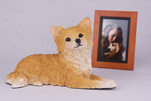 Fawn & White Long Coat Chihuahua Figurine Extra Large Pet Urn