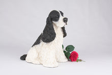 Black & White American Cocker Spaniel Figurine Extra Large Pet Urn