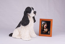 Black & White American Cocker Spaniel Figurine Extra Large Pet Urn