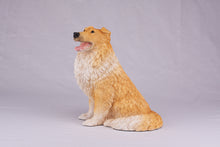 Golden & White Collie Figurine Extra Large Pet Urn