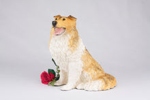 Golden & White with Darker Shades Collie Figurine Extra Large Pet Urn