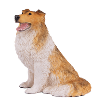 Golden & White with Darker Shades Collie Figurine Extra Large Pet Urn