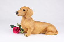 Light Tan Coat Short-Haired Dachshund Figurine Extra Large Pet Urn