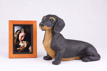 Black & Tan Coat Short-Haired Dachshund Figurine Extra Large Pet Urn
