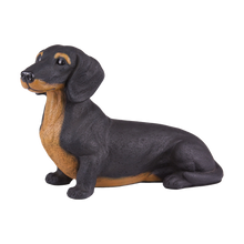 Black & Tan Coat Short-Haired Dachshund Figurine Extra Large Pet Urn
