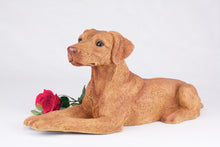 Red Coat Doberman Pinscher with Ears Down Figurine Extra Large Pet Urn