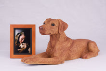 Red Coat Doberman Pinscher with Ears Down Figurine Extra Large Pet Urn