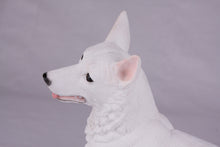White Coat German Shepherd Figurine Extra Large Pet Urn