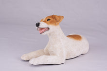 White & Tan Jack Russell Terrier Figurine Large Pet Urn