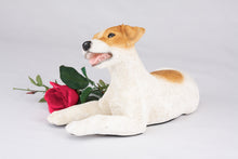 White & Tan Jack Russell Terrier Figurine Large Pet Urn