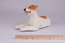 White & Tan Jack Russell Terrier Figurine Large Pet Urn