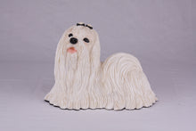 Cream Maltese Figurine Extra Large Pet Urn