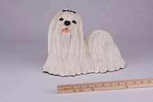 Cream Maltese Figurine Extra Large Pet Urn