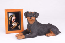 Black & Tan Miniature Pinscher with Ears Down Figurine Extra Large Pet Urn