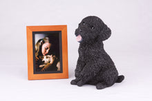 Black Miniature Poodle Resin Figurine Large Pet Urn