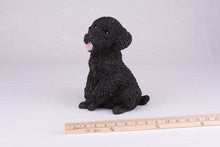 Black Miniature Poodle Resin Figurine Large Pet Urn