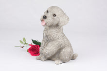 Gray Miniature Poodle Resin Figurine Large Pet Urn