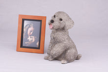 Gray Miniature Poodle Resin Figurine Large Pet Urn