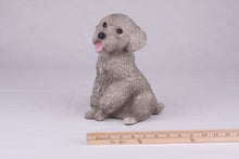 Gray Miniature Poodle Resin Figurine Large Pet Urn
