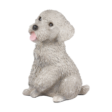 Gray Miniature Poodle Resin Figurine Large Pet Urn