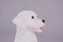 White Miniature Poodle Resin Figurine Large Pet Urn