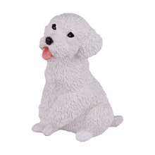 White Miniature Poodle Resin Figurine Large Pet Urn